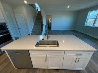 326 Stately Ct, Adams Twp, PA 16046 - kitchen with white cabinets, light countertops, and open floor plan