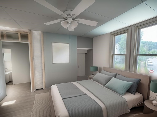 21 Hodgson Ave, Ingram, PA 15205 - bedroom with light wood-style floors and a ceiling fan