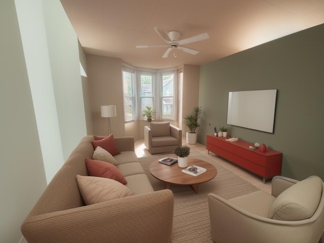 21 Hodgson Ave, Ingram, PA 15205 - living area with a ceiling fan
