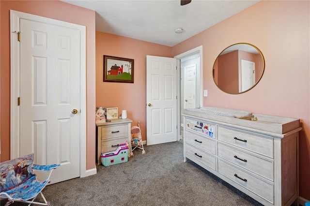 4 Ward St, Canton Twp, PA 15301 - rec room with dark colored carpet and a ceiling fan