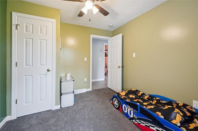 4 Ward St, Canton Twp, PA 15301 - carpeted bedroom with baseboards and a ceiling fan
