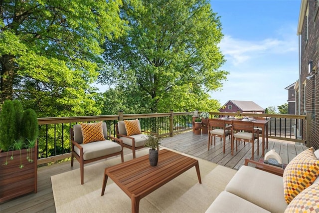 7604 Tyler Rd, Verona, PA 15147 - wooden deck with an outdoor hangout area and outdoor dining area