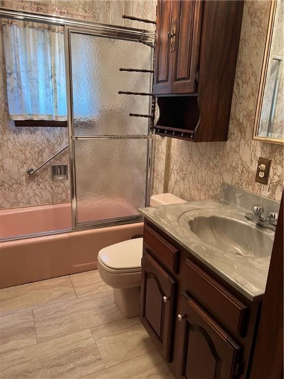 229 Fallowfield Ave, Charleroi Boro, PA 15022 - bathroom featuring vanity and shower / bath combination with glass door