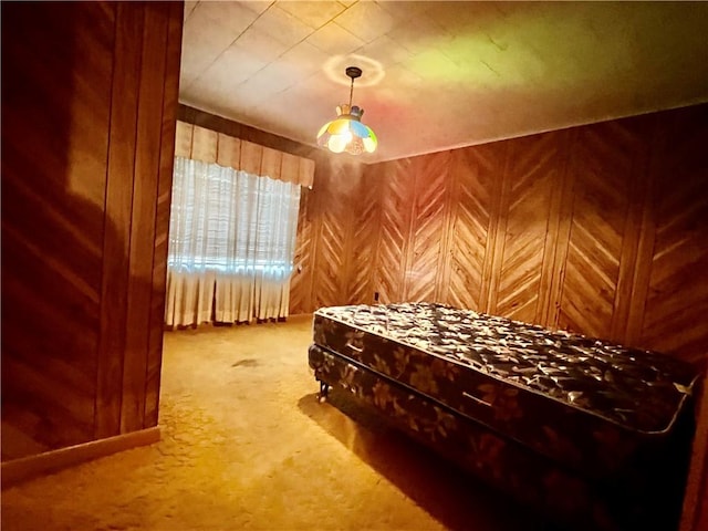229 Fallowfield Ave, Charleroi Boro, PA 15022 - carpeted bedroom with wood walls