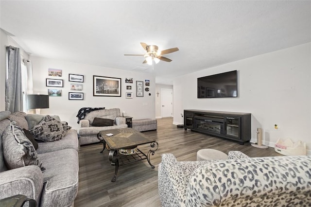 329 Nelson Dr, Monroeville, PA 15146 - living room featuring ceiling fan and wood finished floors
