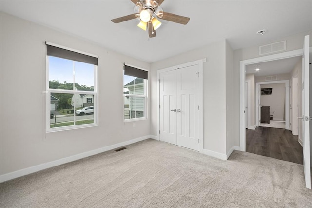 329 Nelson Dr, Monroeville, PA 15146 - unfurnished bedroom with carpet floors, a closet, and a ceiling fan