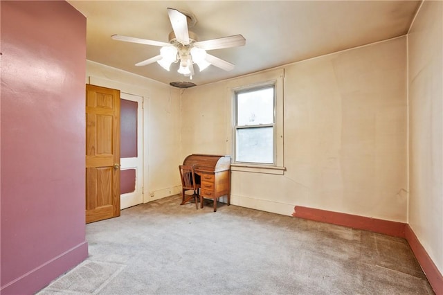 1477 Benton Ave, Brighton Heights, PA 15212 - carpeted empty room featuring ceiling fan and baseboards