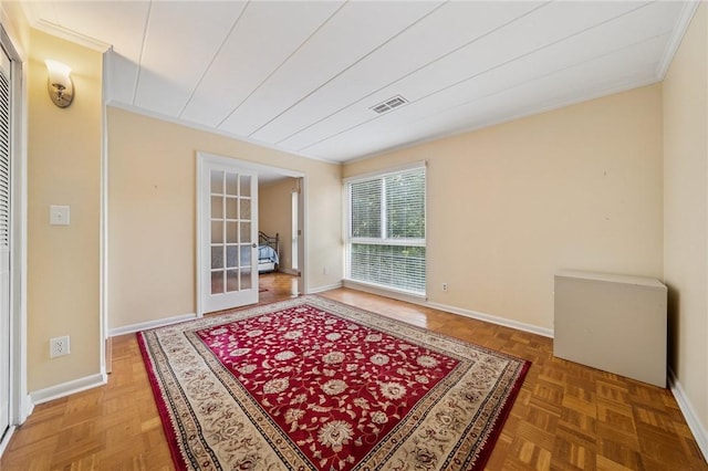 53 Highland Rd Unit 403-404, Bethel Park, PA 15102 - spare room with ornamental molding and french doors