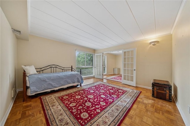 53 Highland Rd Unit 403-404, Bethel Park, PA 15102 - bedroom featuring french doors and crown molding