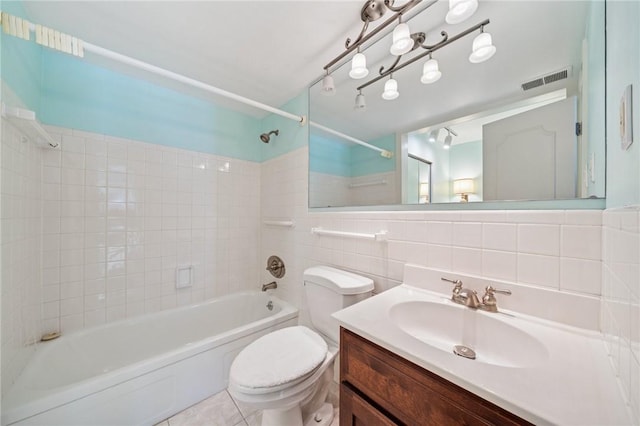 53 Highland Rd Unit 403-404, Bethel Park, PA 15102 - bathroom with shower / bath combination, vanity, and tile walls