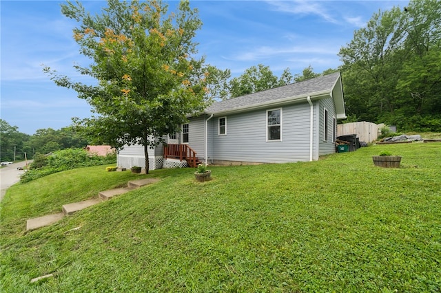 1021 Beechnut St, West Deer, PA 15084 - rear view of house featuring a yard and roof with shingles