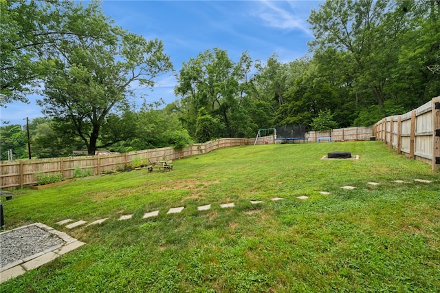1021 Beechnut St, West Deer, PA 15084 - fenced backyard with a trampoline