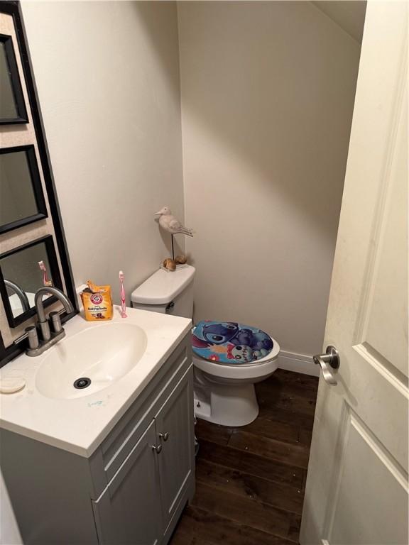 1119 Stewart St, Tarentum, PA 15084 - bathroom featuring vanity and wood finished floors