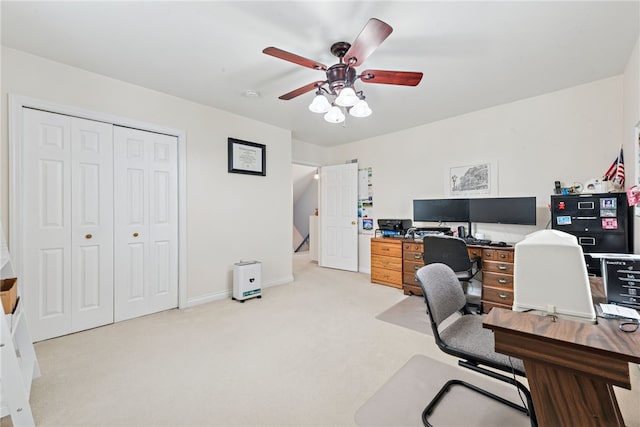 332 S Chestnut St, Scottdale, PA 15683 - office space with ceiling fan and light colored carpet
