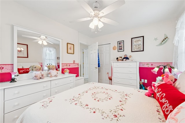 332 S Chestnut St, Scottdale, PA 15683 - bedroom with a ceiling fan and a closet