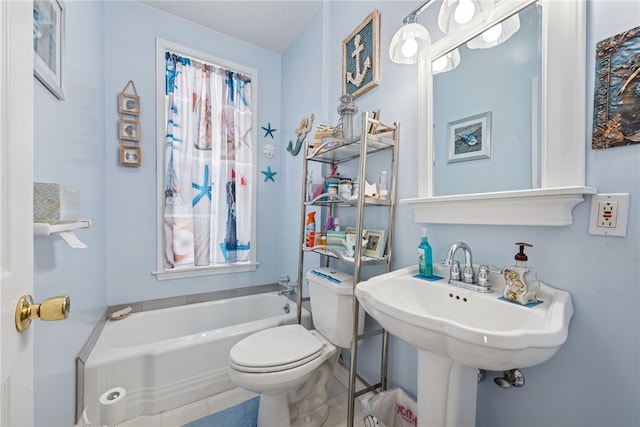 332 S Chestnut St, Scottdale, PA 15683 - bathroom with a bath and tile patterned flooring
