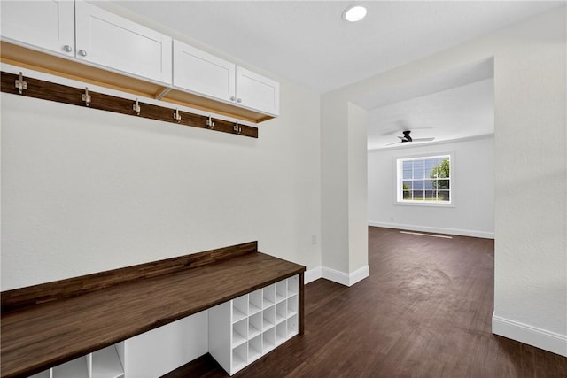 235 Telegraph Rd, Luzerne Twp, PA 15417 - mudroom with dark wood finished floors and ceiling fan