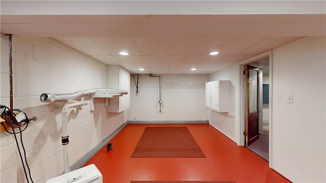 8410 Windsor Beach Ct, Harborcreek Twp, PA 16511 - interior space featuring a paneled ceiling and recessed lighting