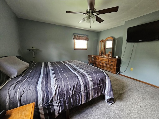 323 Hoon Rd, Oakland Twp, PA 16001 - carpeted bedroom with ceiling fan and baseboards