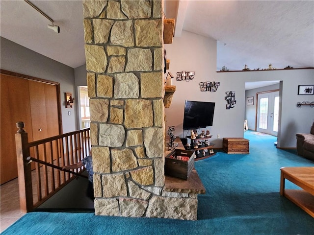 323 Hoon Rd, Oakland Twp, PA 16001 - carpeted living room with track lighting