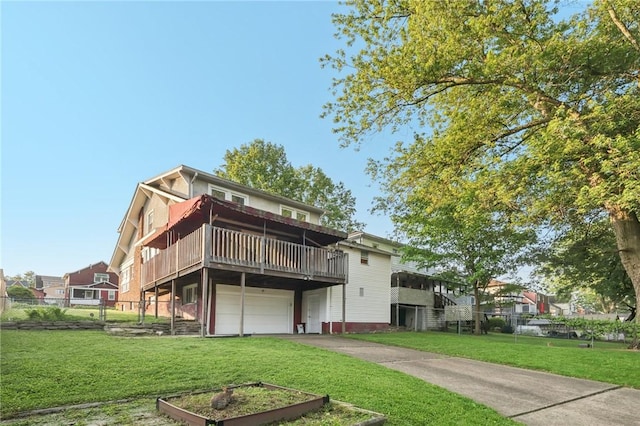 357 Keystone Dr, New Kensington, PA 15068 - view of front of property featuring concrete driveway, a deck, and a garage