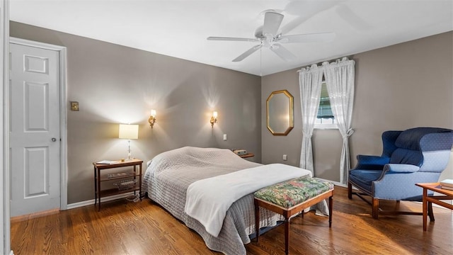 817 Wainwright Dr, Mt Lebanon, PA 15228 - bedroom featuring wood finished floors and ceiling fan