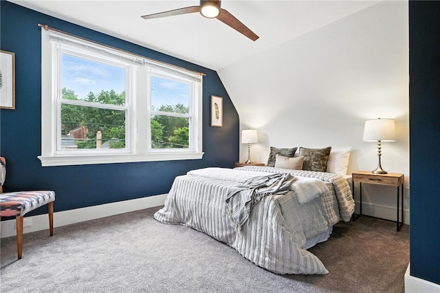 4329 Stanton Ave, Stanton Heights, PA 15201 - bedroom with lofted ceiling, carpet flooring, and ceiling fan