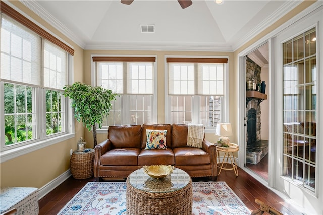 3111 Edelweiss Ct Ste 201, Adams Twp, PA 16046 - sunroom featuring vaulted ceiling