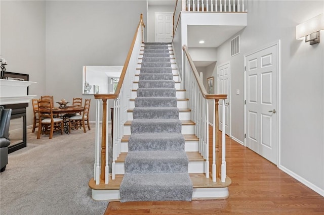 774 Norwegian Spruce Dr, Adams Twp, PA 16046 - stairs with baseboards and wood finished floors