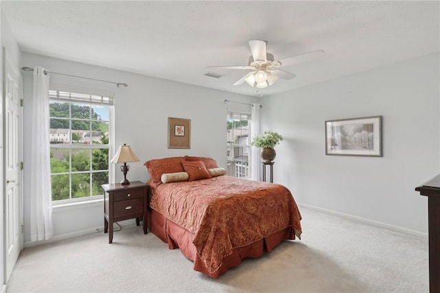 774 Norwegian Spruce Dr, Adams Twp, PA 16046 - bedroom with light carpet and a ceiling fan