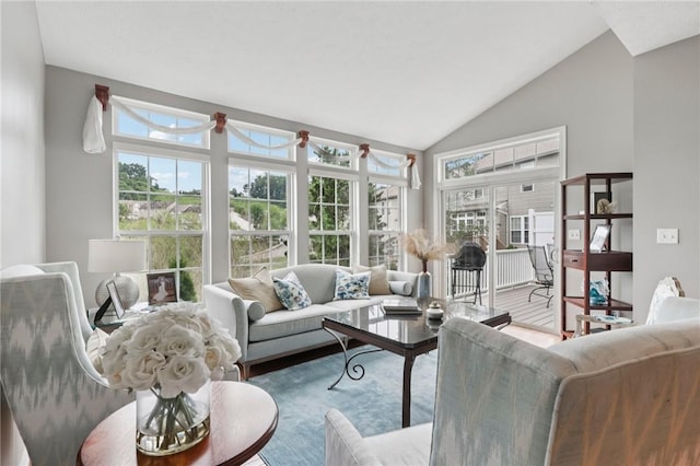 774 Norwegian Spruce Dr, Adams Twp, PA 16046 - living room featuring high vaulted ceiling