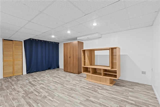 10 Ronald St, West Elizabeth, PA 15088 - unfurnished living room with wood finished floors, recessed lighting, and a drop ceiling