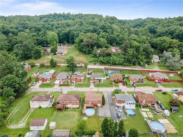 10 Ronald St, West Elizabeth, PA 15088 - aerial overview of property's location featuring a forest and nearby suburban area