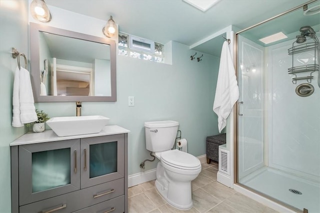 115 Nursery Rd, Forward Twp, PA 16053 - full bathroom featuring a shower stall, vanity, and tile patterned floors