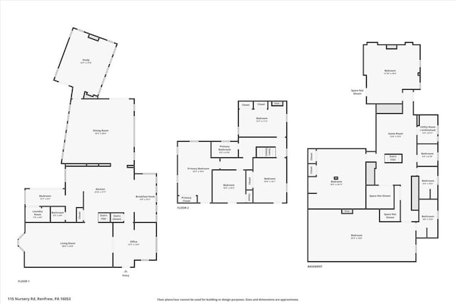 115 Nursery Rd, Forward Twp, PA 16053 - view of floor plan / room layout
