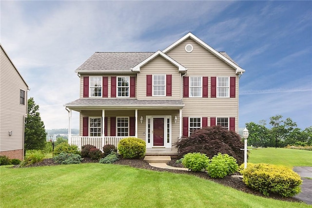 538 Bluegrass Dr, Canonsburg, PA 15317 - view of front facade with a porch and a front lawn