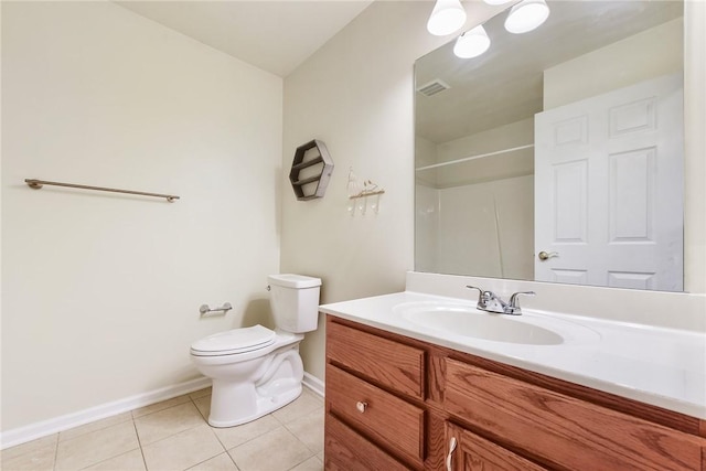 538 Bluegrass Dr, Canonsburg, PA 15317 - bathroom with vanity, tile patterned flooring, and a shower