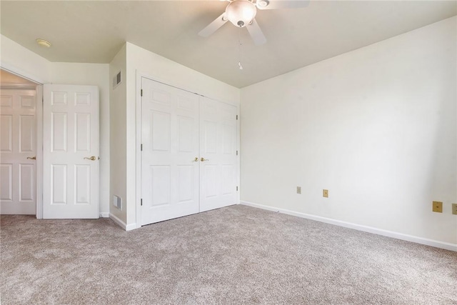538 Bluegrass Dr, Canonsburg, PA 15317 - unfurnished bedroom with carpet floors, a closet, and ceiling fan