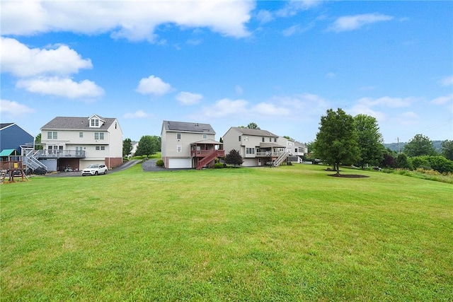 538 Bluegrass Dr, Canonsburg, PA 15317 - view of green lawn with stairway and a residential view