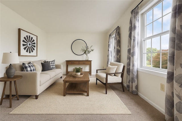 538 Bluegrass Dr, Canonsburg, PA 15317 - living room featuring light carpet and baseboards