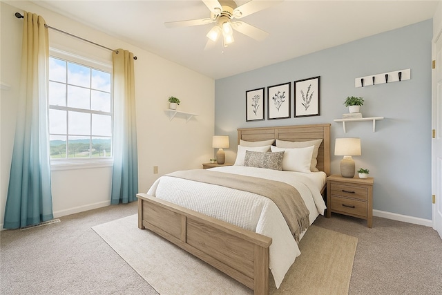 538 Bluegrass Dr, Canonsburg, PA 15317 - bedroom with light colored carpet and a ceiling fan