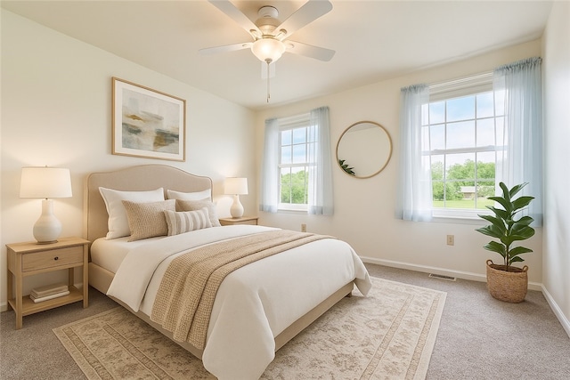 538 Bluegrass Dr, Canonsburg, PA 15317 - carpeted bedroom featuring multiple windows and ceiling fan