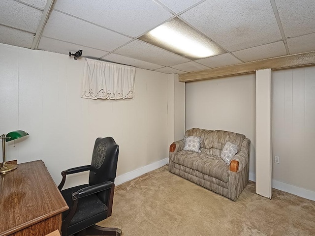 881 Ridge Rd, Harmony Twp, PA 15003 - office with carpet flooring and a drop ceiling