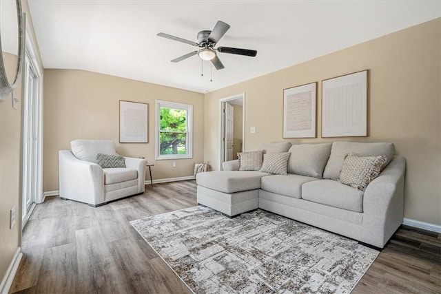 7321 Ringertown Rd, Murrysville, PA 15632 - living room featuring wood finished floors and ceiling fan
