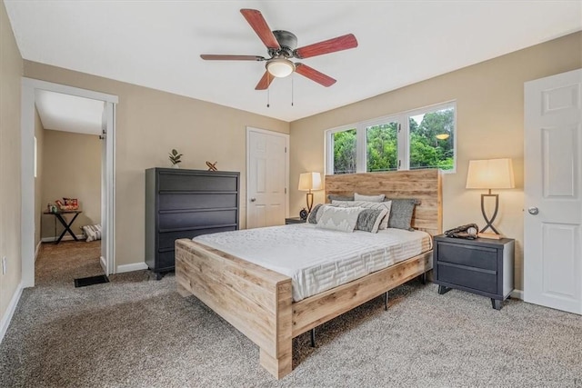 7321 Ringertown Rd, Murrysville, PA 15632 - bedroom with light carpet and a ceiling fan