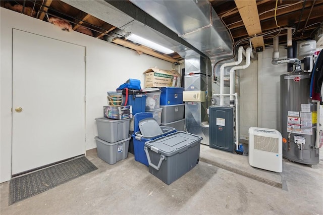 516 Shenango Rd, Chippewa Twp, PA 15010 - utility room featuring water heater and heating unit