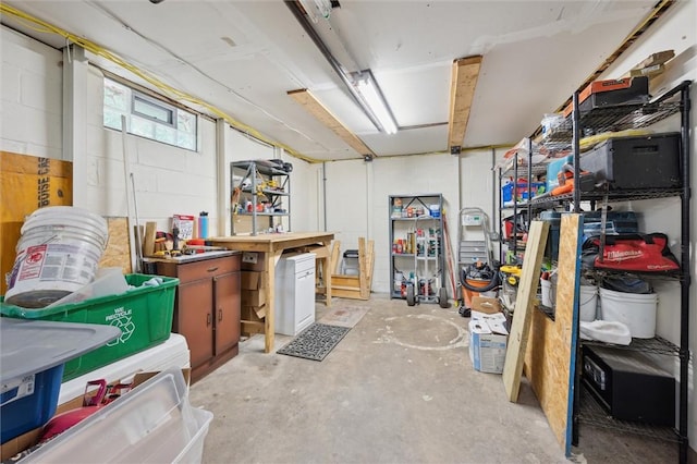 516 Shenango Rd, Chippewa Twp, PA 15010 - basement featuring concrete block wall