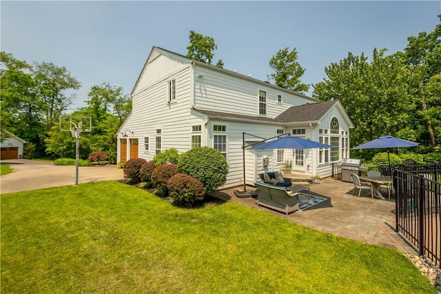 237 Clever Rd, Robinson Twp, PA 15136 - back of property featuring a lawn, a patio, and an outdoor hangout area
