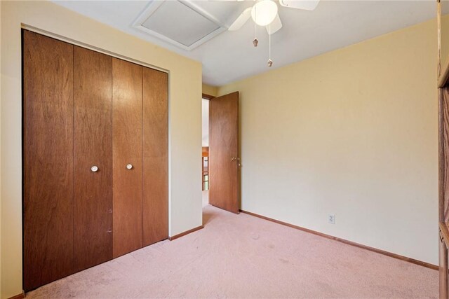 110 Four Seasons Ln, Irwin, PA 15642 - unfurnished bedroom featuring a closet, light carpet, and ceiling fan