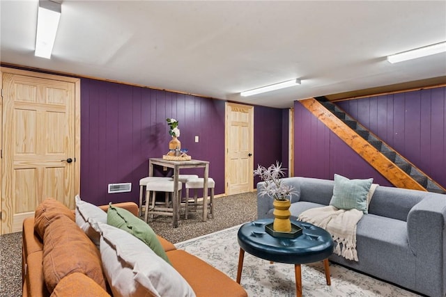 110 Four Seasons Ln, Irwin, PA 15642 - living area with carpet floors and stairs